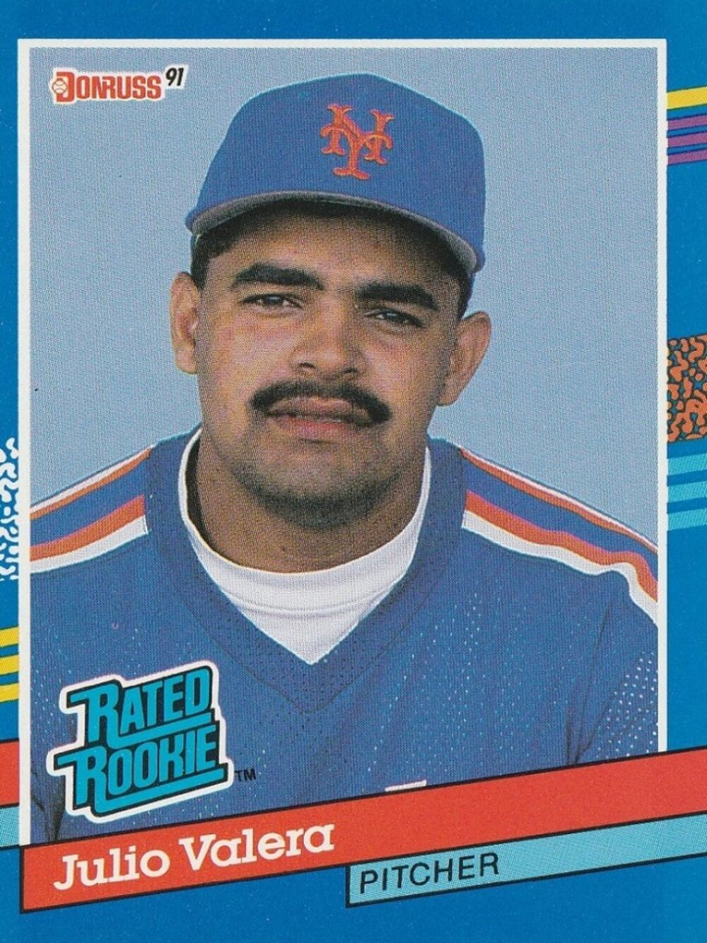 Julio Valera - Donruss 91 Rated Rookie Baseball Card